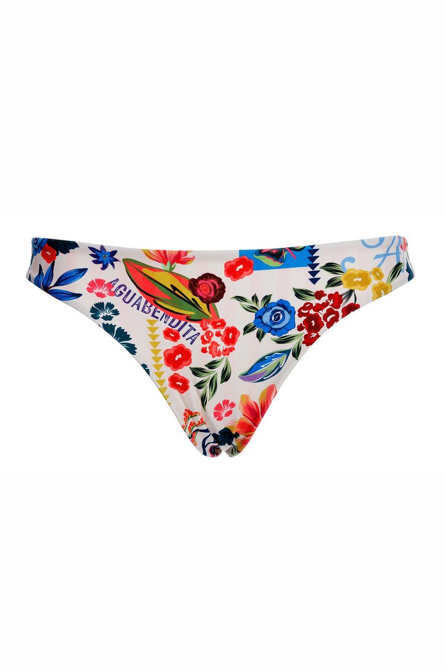 NWT Agua Bendita Reversible Ilu Citrus Bikini Bottom Size Large